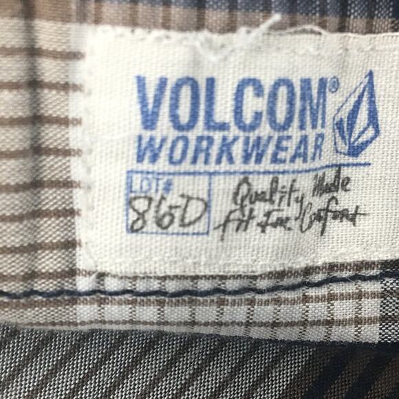 Volcom Men's Workwear Long Sleeve Plaid Shirt with Snap-Buttons Size L - Picture 13 of 16